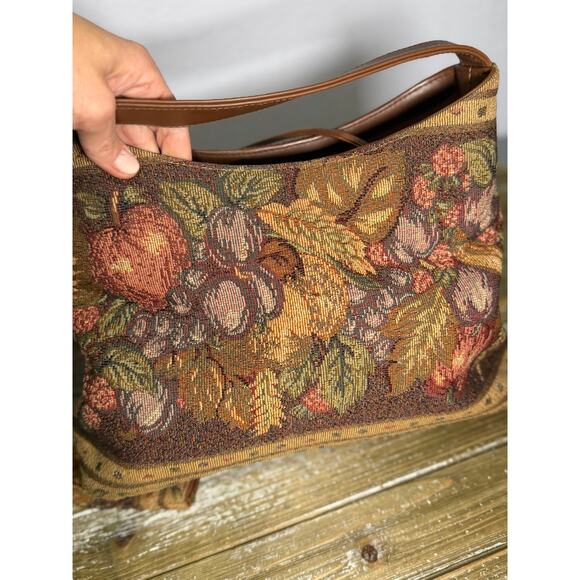 Vintage Bueno Tapestry Carpet Bag Y2K Mary Poppins Autumn Grannycore Cottage - Picture 5 of 11
